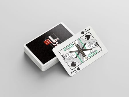 ورق 52 بلوت بهوية سعودية (أسود)