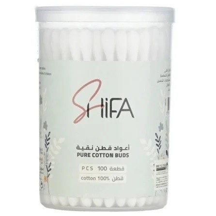 شفا اعواد قطن نقية 100 حبه