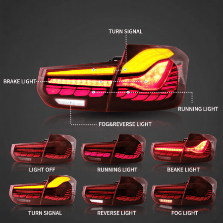 BMW X3 G08/G01 2018-2021 شمعات خلفية غامق مطورة تقنية OLED