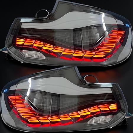 BMW F22/F23/F87 2 Series / M2 2014-2021 شمعات خلفية غامق مطورة تقنية OLED