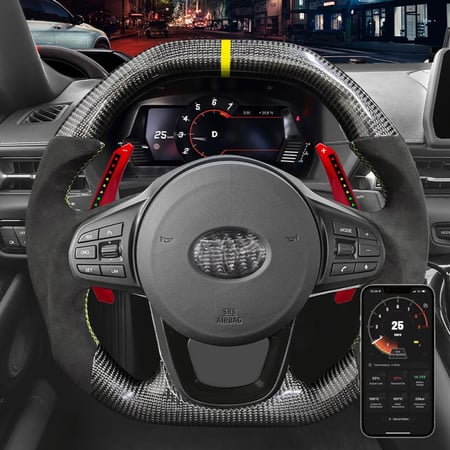 Toyota Supra MK5 A90 (2019+) مبدل سرعات LED رياضي + تطبيق تحكم بالجوال