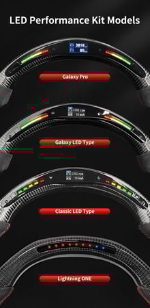 Mercedes Benz C/E/GLA/CLA/CLS/S/GLE/SLC/SL (2010+) دركسون LED كاربون فايبر قابل للتخصيص (تفصيل)