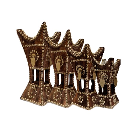 مبخرة حايلية - صناعة يدوية خشب الأثل - طراز الدرعية - مقاسات متنوعة - موديل 3002