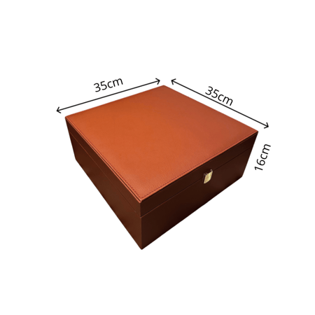 صندوق إهداء فاخر مبخرة خشب التيك الطبيعي + ثمن كيلو عود مروكي التميز سوبر