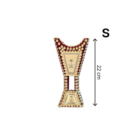 مبخرة صناعة سوري يدوي ثقيل - مخمل سيفين ونخلة لون عنابي موديل 1003