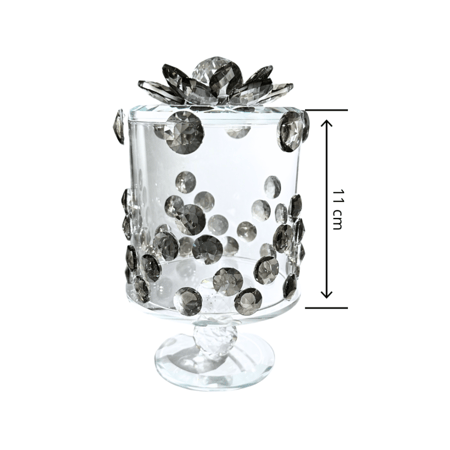 علبة بخور كريستال فاخر لوتس وسط - موديل A3080