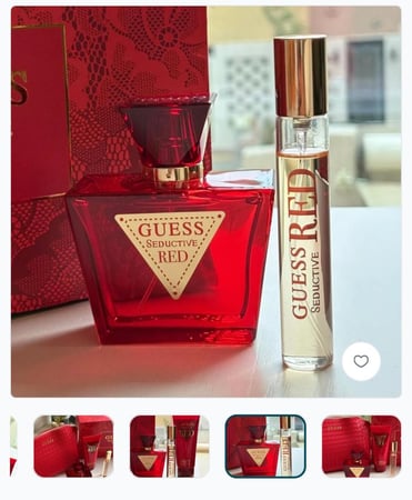 طقم عطر نسائي GUESS ( شنطة + عطر 75 مل + عطر + كريم جسم ) شامل البوكس