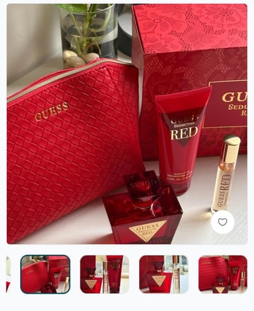 طقم عطر نسائي GUESS ( شنطة + عطر 75 مل + عطر + كريم جسم ) شامل البوكس