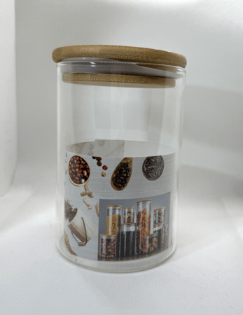 علب توابل وبهارات (زجاج) بغطاء خشبي (300مل) - متجر الشامل24