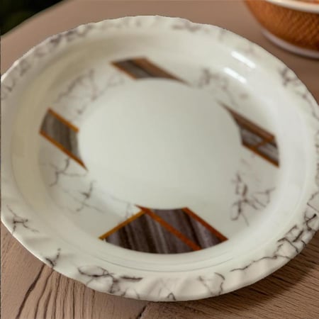 صحن تقديم ميلامين (35 سم) بنقشة (سيراميك) - متجر الشامل24