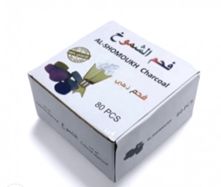 فحم الشموخ ذهبي 80 قرص في العلبة