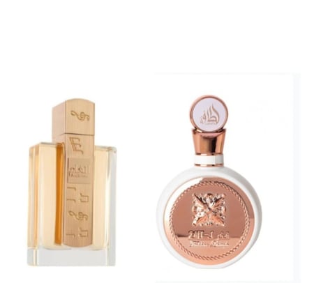 عطر فخر لطافه للنساء 100مل وعطر انغام من لطافه 100مل للنساء