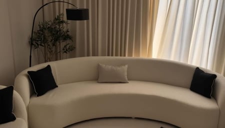 كنب بوكليه 3متر لون سكري مودرن ومقاسات حسب طلبك