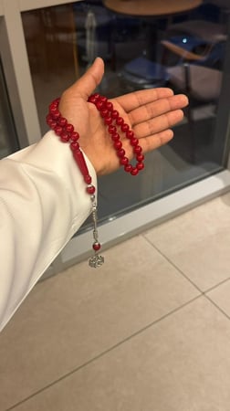 سبحة بكلايت طربزونه لون احمر ملكي