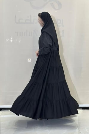 عبايه ثراء طبقات كامل بتدخيلات الركامه الهندي