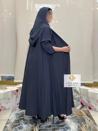 دبل كلوش حرير ياباني رمادي