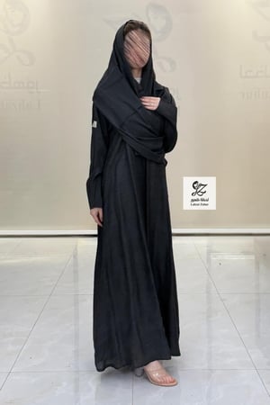 عبايه شهد كلوش بقماش لنن طبيعي