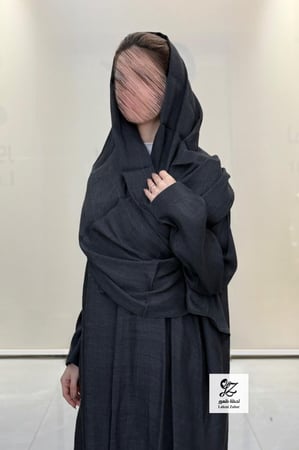 عبايه شهد كلوش بقماش لنن طبيعي