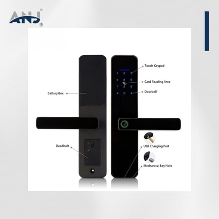 قفل ذكي ANJ لباب داخلي (صغير)