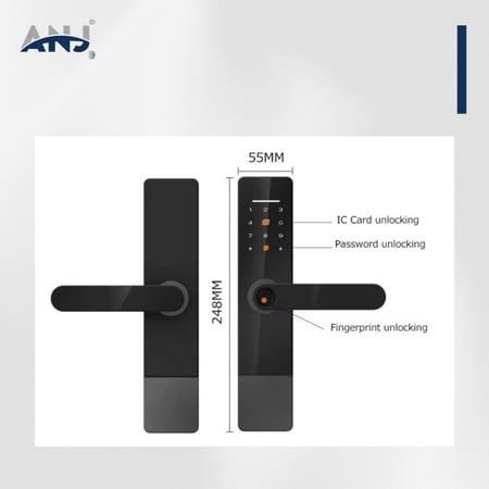 قفل ذكي ANJ لباب داخلي & خارجي (صغير)