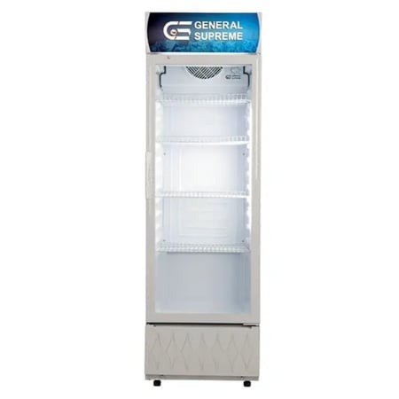 GS235Xجنرال سوبريم , ثلاجة عرض باب واحد زجاجي ,235 لتر ,ابيض ,GS235XGS235X  General Supreme, single glass door display refrigerator, 235 litres, white, GS235X