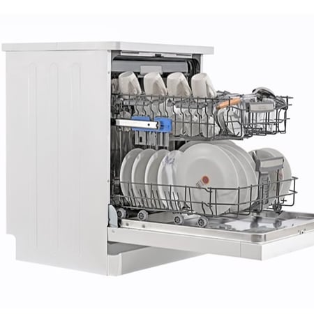 GSDW1538WVTغسالة أطباق جنرال سوبريم، 8 برامج، 15 مكان، 3 رفوف، تجفيف توربو، خاصية نصف تحميل، سلة علوية قابلة للتعديل، أبيضGSDW1538WVT  General Supreme Dishwasher, 8 Programs, 15 Place Settings, 3 Rack, Turbo Dry, Half Load Function, Adjustable Top Basket,