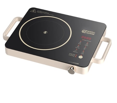 GSCH5M جنرال سوبريم سطح سيراميك كهربائي، 2200 واط، 9 مستويات للتسخين، تسخين مفرد/مزدوج، مؤقت حتى 12 ساعة, GSCH5MGSCH5M  General Supreme Electric Ceramic Hob, 2200W, 9 Heat Levels, Single/Double Heating, Timer up to 12 Hours, GSCH5M