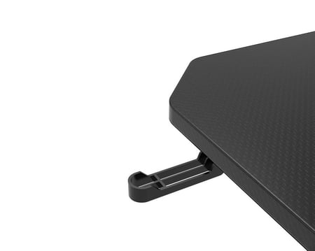 ASA- طاولة قيمنق مع ماوس باد بتصميم مميز و سطح بتصميم كاربون فايبر و ماوس باد وحامل كوب وحامل سماعة ومنظم موديل Z من ASA - ازرق