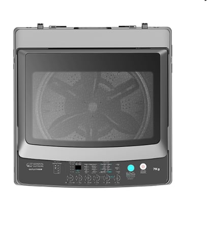 GSTL07V8SM جنرال سوبريم غسالة اوتوماتيك تعبئه علوية7 كيلو، 8 برنامج , فضي غامق, GSTL07V8SMGS TL07V8SM General Supreme Top Load Automatic Washing Machine, 7 kg, 8 Programs, Dark Silver, GSTL07V8SM