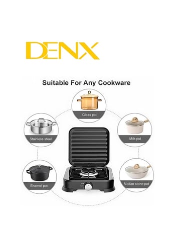 دينكس موقد غاز فردي، موقد غاز متنقل بشعلة واحدة، بقوة 2200 واط، للطهي المنزلي والخارجيDinx  Single Gas Stove, 2200W Single Burner Portable Gas Stove for Home and Outdoor Cooking