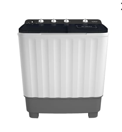 HIT-LTT12JWTMRG هيتاشي غسالة نصف اوتوماتيك حوضين 12 كيلو، أبيض - رمادي, LTT12JWTMRGGSTG150KS  General Supreme Semi-Automatic Twin Tub Washing Machine with Tempered Glass Lid, 15 kg, White