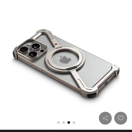 دارك - جراب Z مدعم من الجوانب بستاند ماق سيف لون تيتانيوم