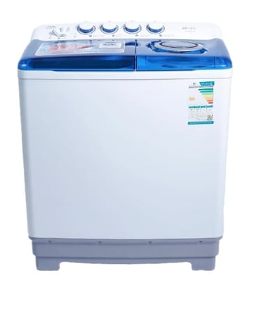 GSTT110K جنرال سوبريم غسالة نصف اوتوماتيك حوضين 11 كيلوأبيض/أزرقGSTT110K  General Supreme Semi-Automatic Twin Tub Washing Machine, 11 kg, White/Blue