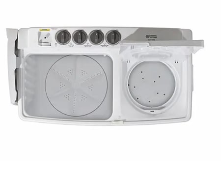 GSTT140M جنرال سوبريم غسالة نصف اوتوماتيك حوضين 14 كيلو, ابيض, GSTT140MGSTT140M General Supreme Semi-Automatic Twin Tub Washing Machine, 14 kg, White, GSTT140M