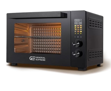 GSEOD48GQ GSEOD48GQ ,جنرال سوبريم فرن كهربائي سعة 48 لتر، تحكم ديجتال، 12 وظيفة مع شواية، بقدرة 2000 واط، اسودGSEOD48GQ General Supreme 48L Electric Oven, Digital Control, 12 Functions with Grill, 2000W, Black