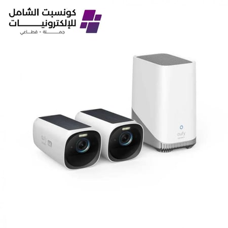 يوفي - كاميرا مراقبة يوفي 3 بطارية تدوم حتى 365 يوم بوضوح 4k بكامرتين - ابيض