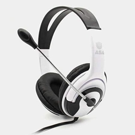 سماعة ألعاب سلكية فوق الأذن مع ميكروفون أبيض، اي اس ايه 3Wired Over-Ear Gaming Headset with Microphone White, ESA3