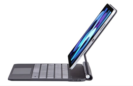 حافظة بكيبورد مغناطيسي سحري نحيف مع 3 مستويات سطوع ولوحة تحكم متعددة اللمس لايباد برو 11 انش 2022 جيل ثالث وثاني واول وايباد اير 12.9انش جيل رابع وخامس لون...