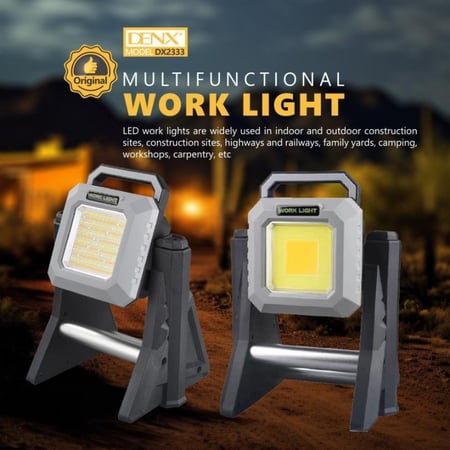 دينكس ، مصباح عمل متعدد الوظائف مع ستاند قابل للتعديل DX2332، كشافDinex, DX2332, multi-functional work lamp with adjustable stand, torch