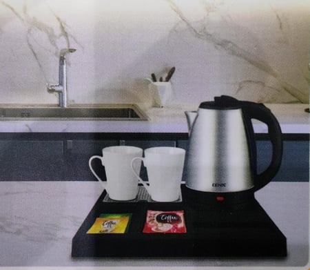 غلاية فندقية كهربائية دينكس 1500 واط اسود 1.8 لترDinex electric hotel kettle, 1500 watts, black, 1.8 liters