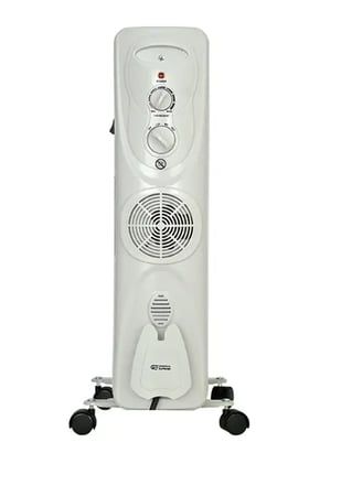 GSHO11FM جنرال سوبريم دفاية كهربائية زيت 11 ريشة، مروحة للتوزيع بقدرة 2800 واط ، ابيضGSHO11FM  General Supreme Electric Oil Heater, 11 Fins, 2800W Fan, White