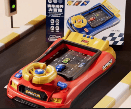 لعبة عجلة القيادة الموسيقية لعبة محاكاة سباقات السيارات للاطفال بعجلة