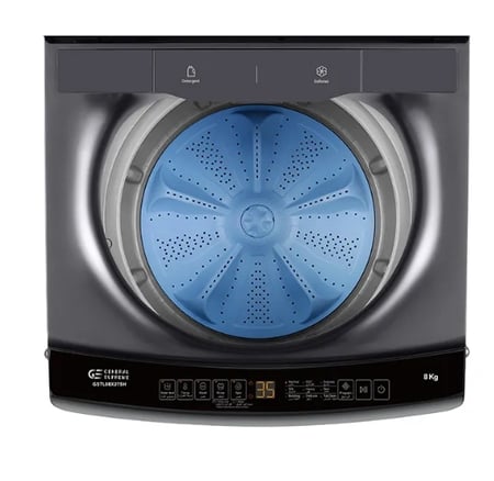 GSTL08X27SH جنرال سوبريم غسالة اوتوماتيك تعبئه علوية 8 كيلو، 9 برنامج , فضي غامق, GSTL08X27SHGSTL08X27SH  General Supreme Top Load Automatic Washing Machine, 8 kg, 9 Programs, Dark Silver, GSTL08X27SH