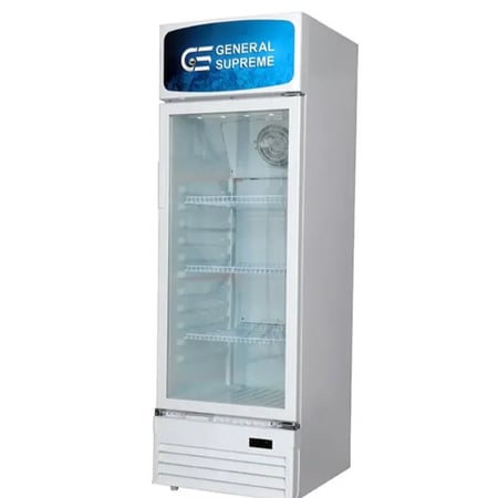 GSSC320Hجنرال سوبريم , ثلاجة عرض باب واحد زجاجي 11.59 قدم ,328 لتر ,ابيض ,GSSC320HGSSC320H  General Supreme, single glass door display refrigerator, 11.59 feet, 328 litres, white, GSSC320H