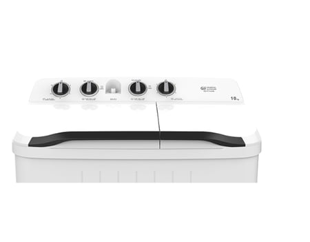 جنرال سوبريم غسالة نصف اوتوماتيك حوضين 10 كيلو, أبيض,GSTT10XWGeneral Supreme Semi-Automatic Twin Tub Washing Machine, 10 kg, White, GSTT10XW