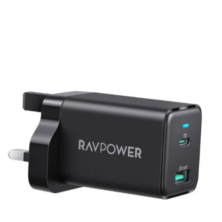 راف باور- شاحن جداري بتقنية GaN بمنفذين 45 واط