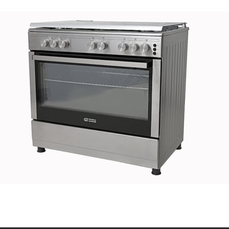 GS9060FGXTجنرال سوبريم , موقد طبخ غاز , مقاس 90*60 سم, 5 شعلات , امان كامل, شواية, مروحة تيربو , ستيل , تركيا