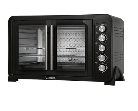 GSEO100BFQ جنرال سوبريم فرن كهربائي سعة 100 لتر، باب فرنسي، 5 مقابض تحكم، 2800 واط, GSEO100BFQGSEO100BFQ General Supreme 100L Electric Oven, French Door, 5 Control Knobs, 2800W, GSEO100BFQ