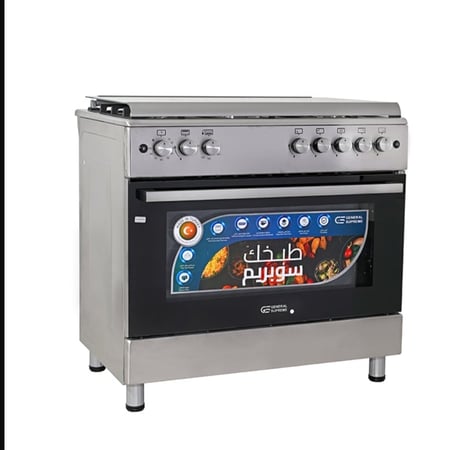 GSF9S50G2-VIجنرال سوبريم , موقد طبخ غاز , مقاس 90*60 سم, 5 شعلات غاز, دعائم القدور من الحديد الزهر ,ستيل , تركي, GSF9S50G2-VIGSF9S50G2-VI GM Gen, Gas cooker, Size 90 * 60 cm, 5 gas burners, cast iron cast iron, steel, Turkish, gsf9s50g2-vi
