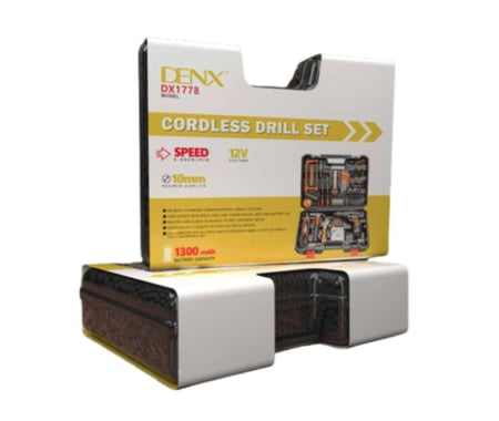 شنطة معدات متكاملة مجموعة دريل وادوات يدوية متعددة الاستخدامات في المنزل والمكتب مكون من 104 قطعة من دينكس